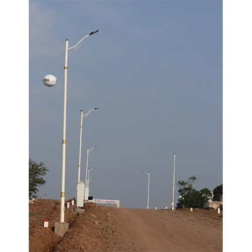 Tubular Lighting Pole - Color: Silver