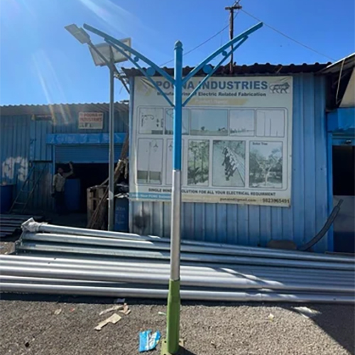 Swaged Street Light Pole - Color: Blue