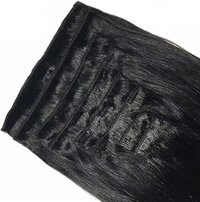Hair Extensions Clip in Hair Extensions Real Human Hair Double Weft Straight Human Hair Pieces for Women Hair