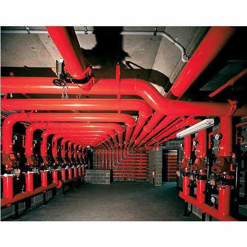 Industrial Fire Safety Pipeline System - Color: Yellow