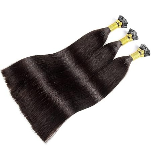 I-Tip Classic Permanent Human Extension 28 Inch Brown Color (100 Strands) Hair Extension