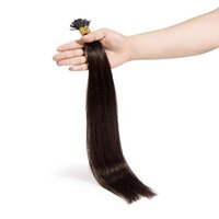 I-Tip Classic Permanent Human Extension 28 Inch Brown Color (100 Strands) Hair Extension