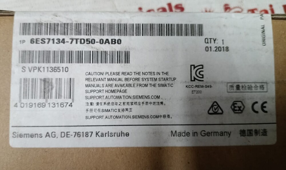 SIEMENS 6ES7 134-7TD50-0AB0 PLC (BOX PACK)