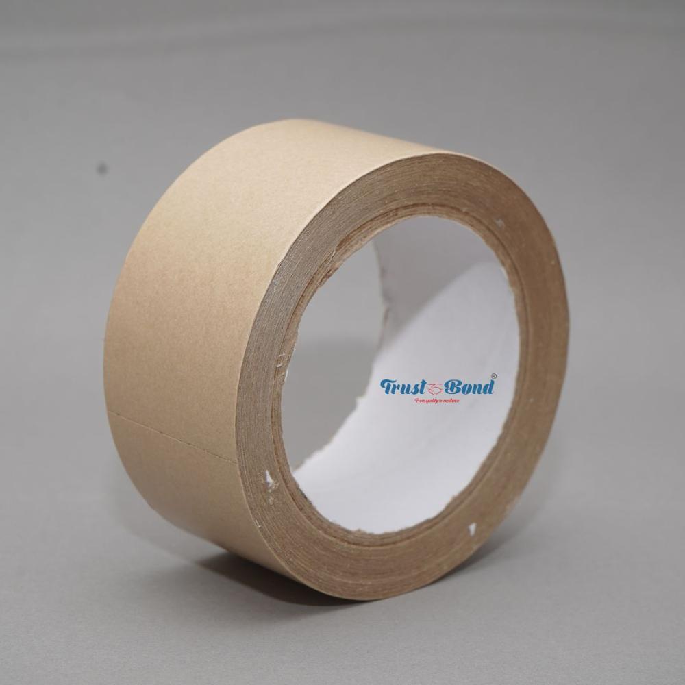 Kraft Paper Tape - Kraft Paper Material, 50m Length, 100mm Width, Brown Color | Self-adhesive For Reliable Packaging Solutions