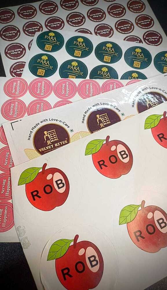Round  Shape Printed Stickers