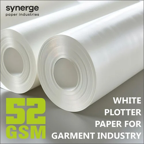150 Mtr 48 Inch Width Garment Plotter Paper Rolls - Color: White