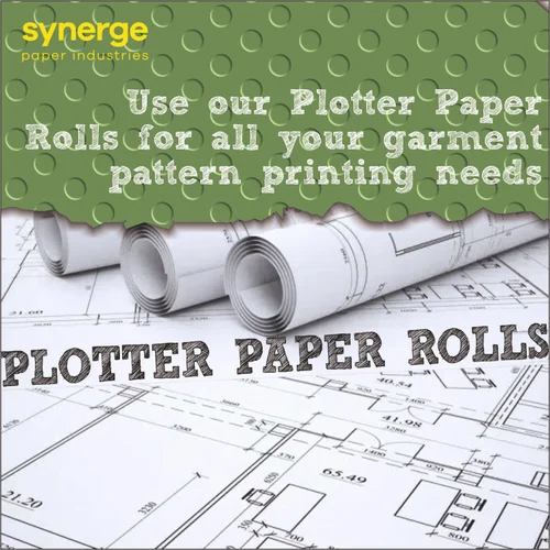 150 Mtr 48 Inch Width Garment Plotter Paper Rolls - Color: White