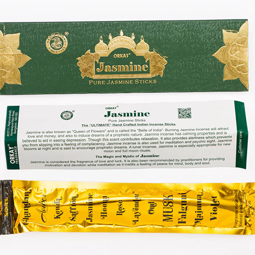 Pure Jasmine Incense Sticks - Burning Time: 1 To 1.5 Hours Hours