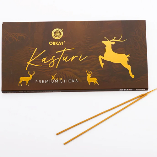 Extra Premium Kasturi Incense Sticks - Color: Brown