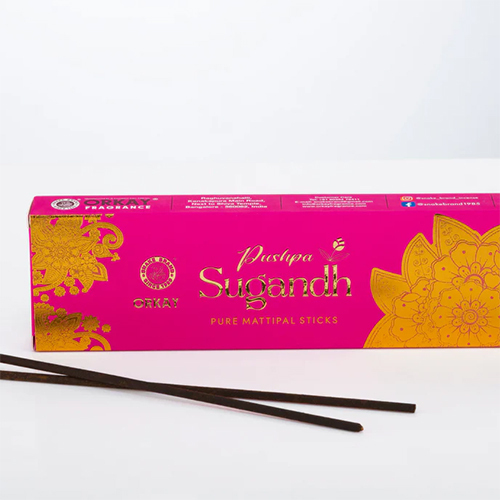 Mattipal Pushp Sugandh Incense Sticks - Solid Black, Smooth Finish , Round Shape Ideal For Home Use, Suitable For All Occasions