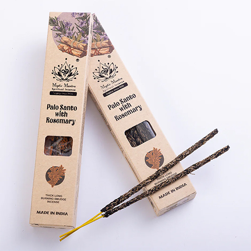 Palo Santo With Rosemary Incense Sticks - Solid Round Shape, Smooth Surface, Various Sizes | Ideal For Home Use, Standard Finish For All Occasions