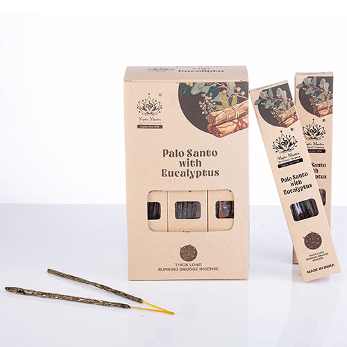 Palo Santo With Eucalyptus Incense Sticks - Color: Black