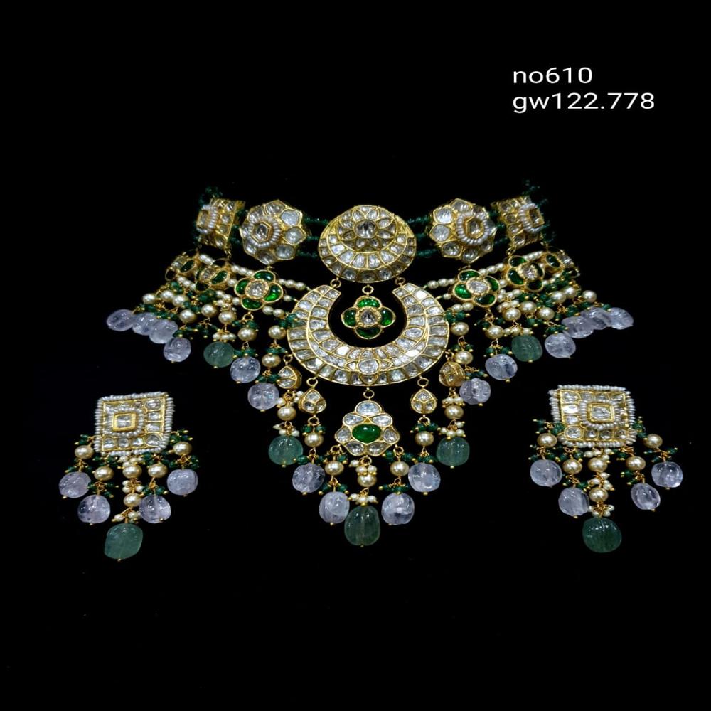 22kt Tyani Chick Set with Real Polki Diamond