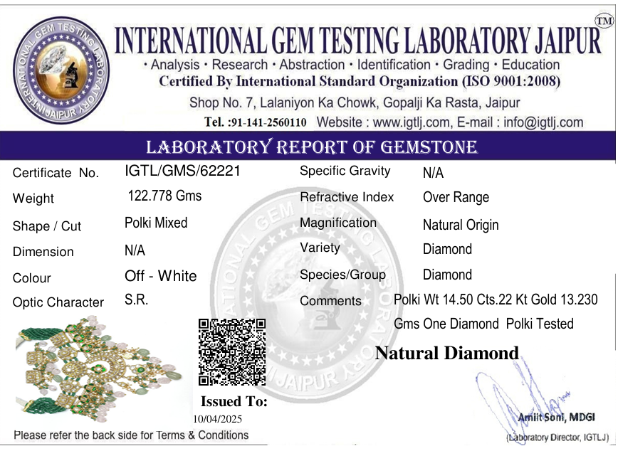 22kt Tyani Chick Set with Real Polki Diamond