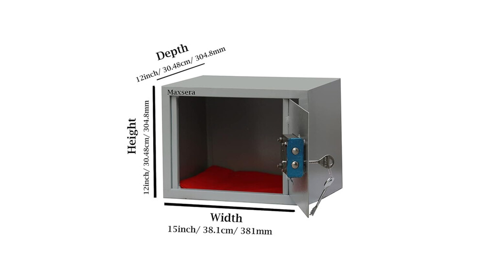 grey key safe locker box
