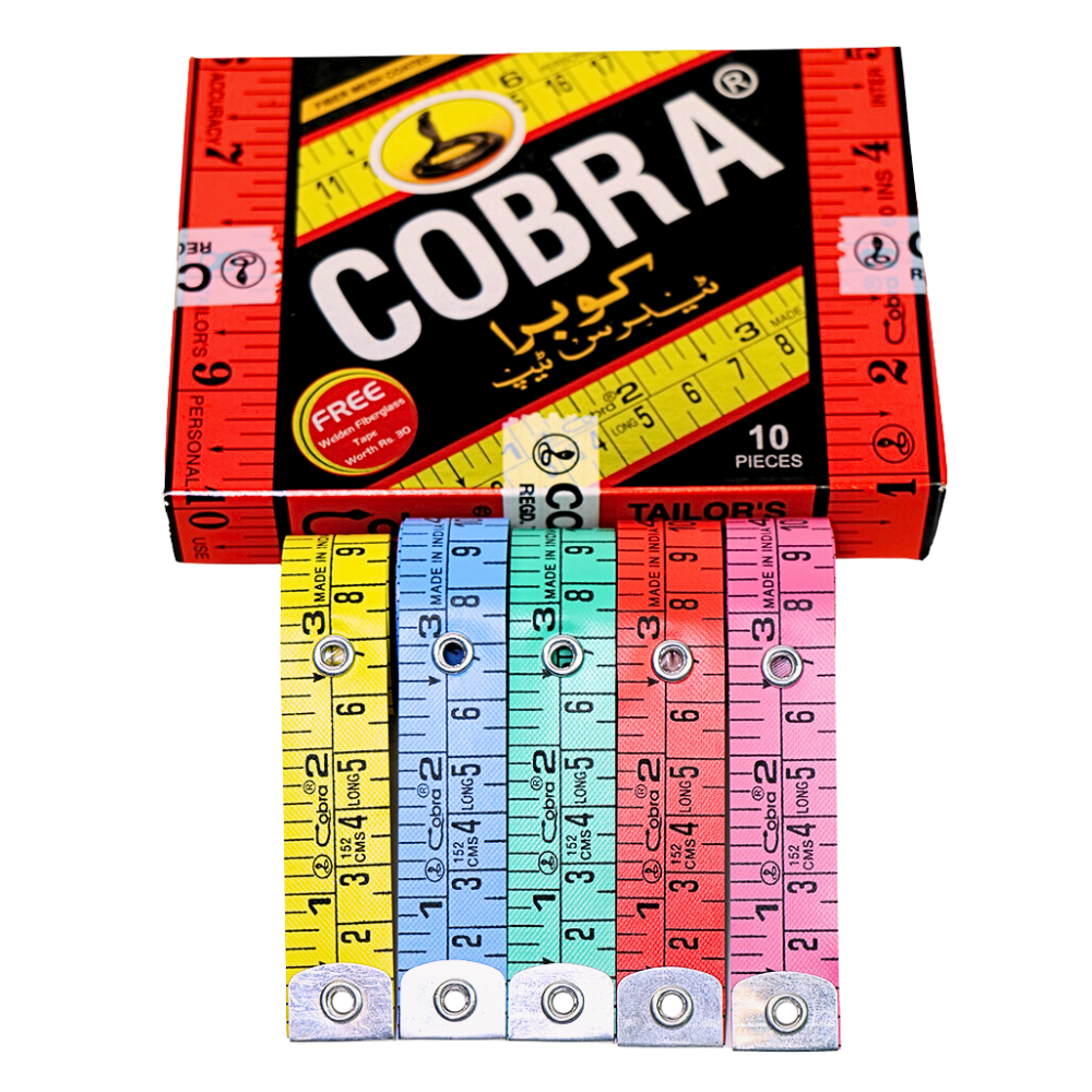 Cobra Tailors Measuring Tape, Cloth Inch Tape for Sewing, Stitching and Body Measurement