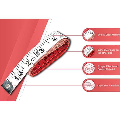 Tailors Measuring Tape, Cloth Inch Tape For Sewing, Stitching And Body Measurement - Color: As Per Availability