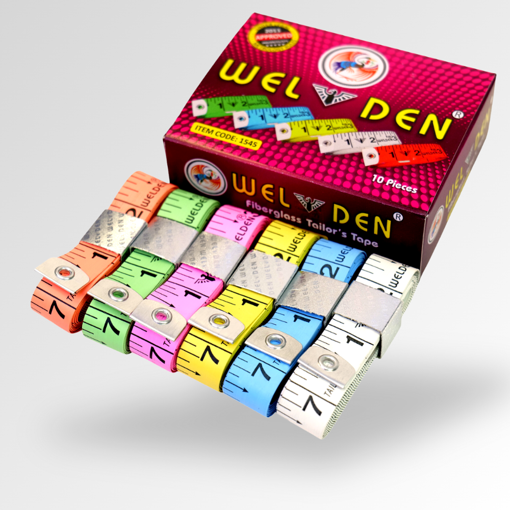 Welden Inch Tape, Tailor Measuring Tape, Fiberglass Tape Measure For Sewing And Body Measurement 1545 - Color: As Per Availability