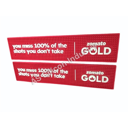 16Mm Silicone Bar Mat - Color: Red