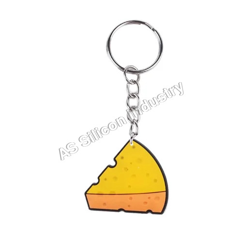 Silicone Rubber Promotional Keychain - Color: Multicolor