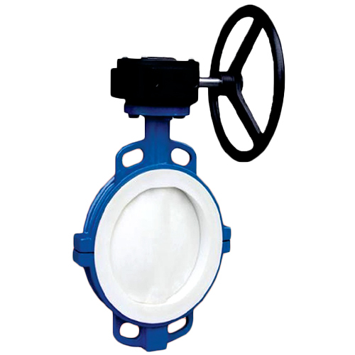 Wafer Type Lined Butterfly Valve - Color: As Per Availability