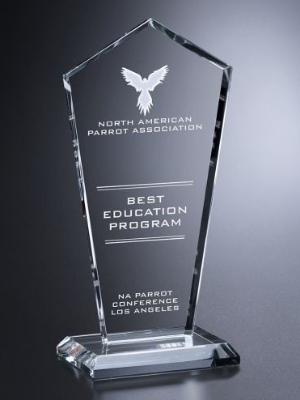 Crystal kite shaped plaque