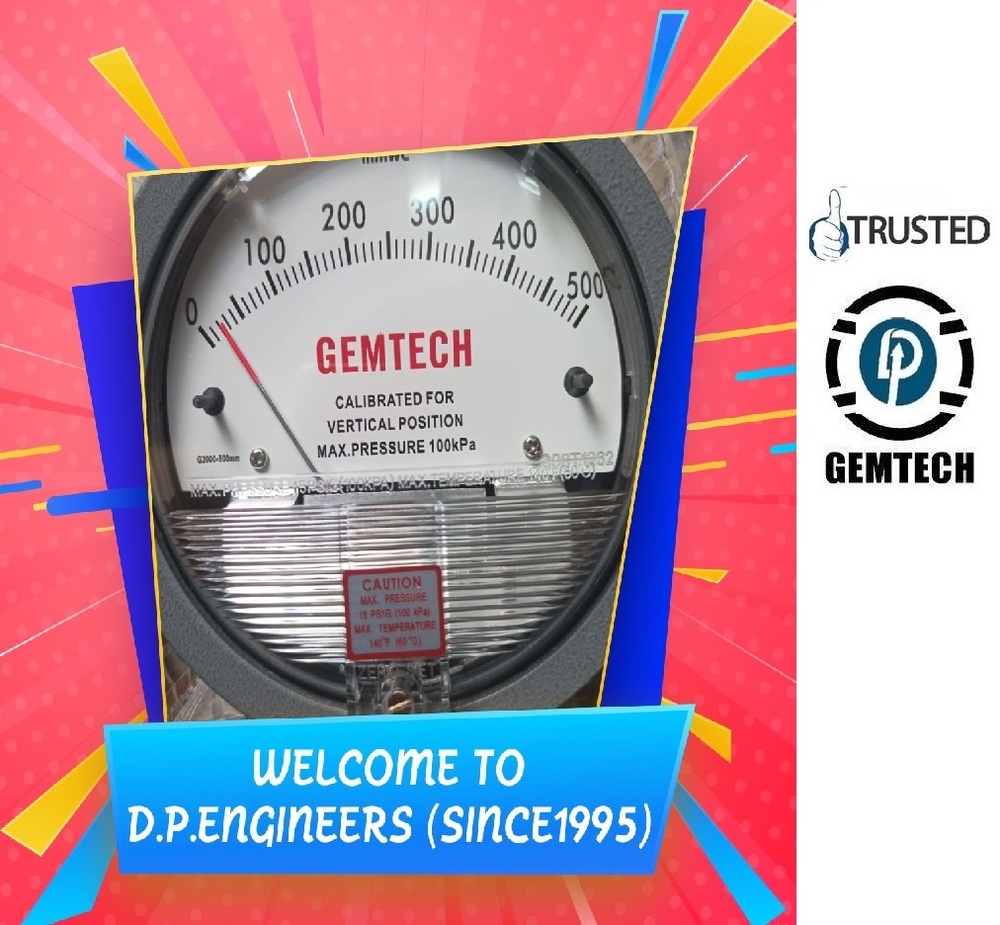 GEMTECH DIFFERENTIAL PRESSURE GAUGE JHARKHAND INDUSTRIAL AREA INDIA