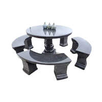 Granite Stone Bench - Color: Black