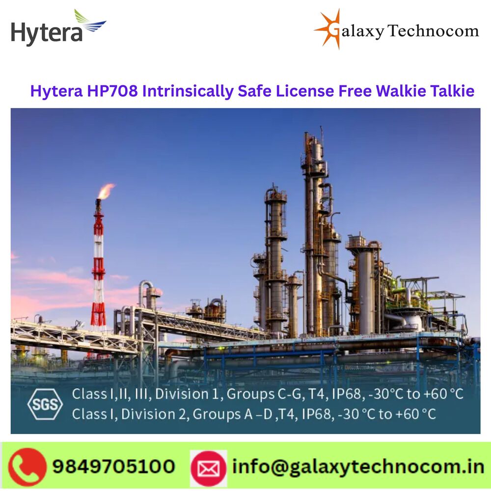 Hytera HP708 Intrinsically Safe License Free Walkie Talkie