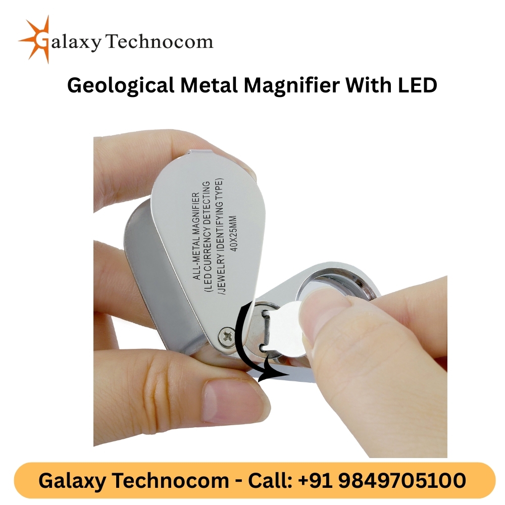 Geological Metal Magnifier With LED 40x25