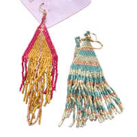 Beaded Hand Made Earrings - Color: Different Available
