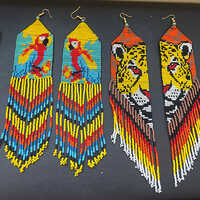 Multicolor Bead Earring - Color: Different Available