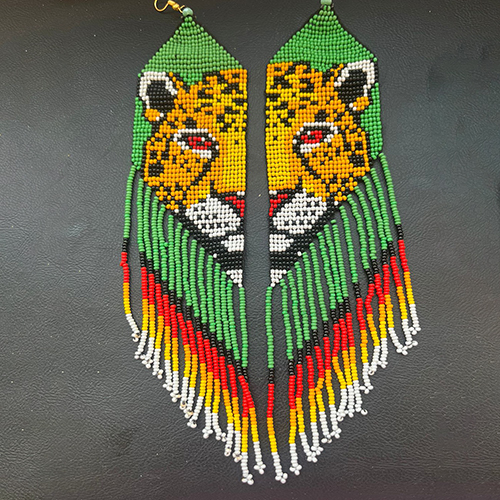 Tiger Bead Earring