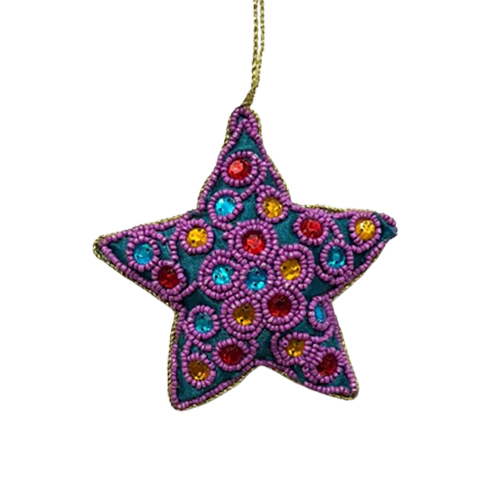 Multicolor Embroidery Christmas Ornaments