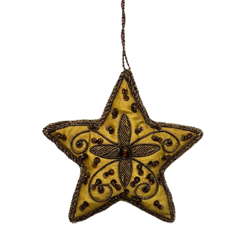 Embroidery Yellow Color Christmas Ornaments - Color: Different Available