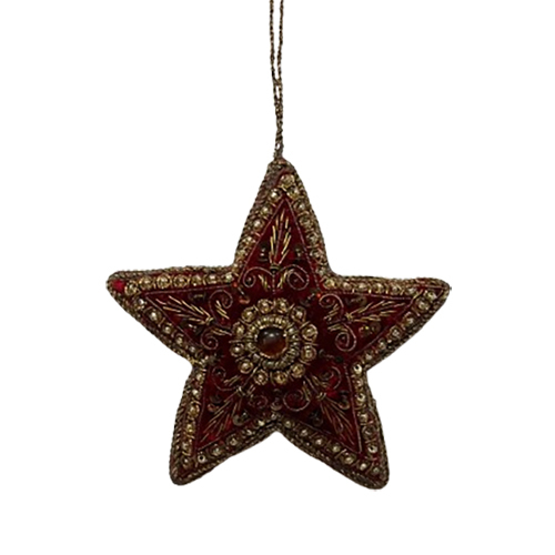 Embroidery Star Christmas Ornaments