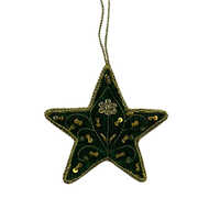 Star Shape Handmade Zari Christmas Ornaments