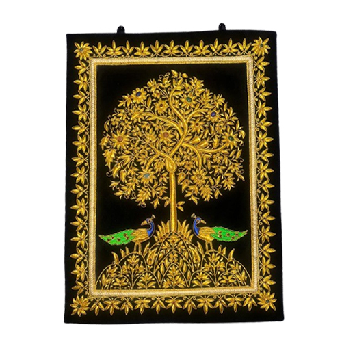 Handmade Zardozi Wall Hanging - Color: Multicolor