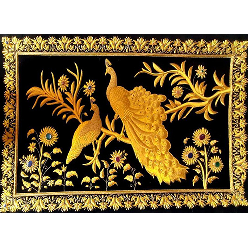 Peacock Hand Embroidered Wall Hanging