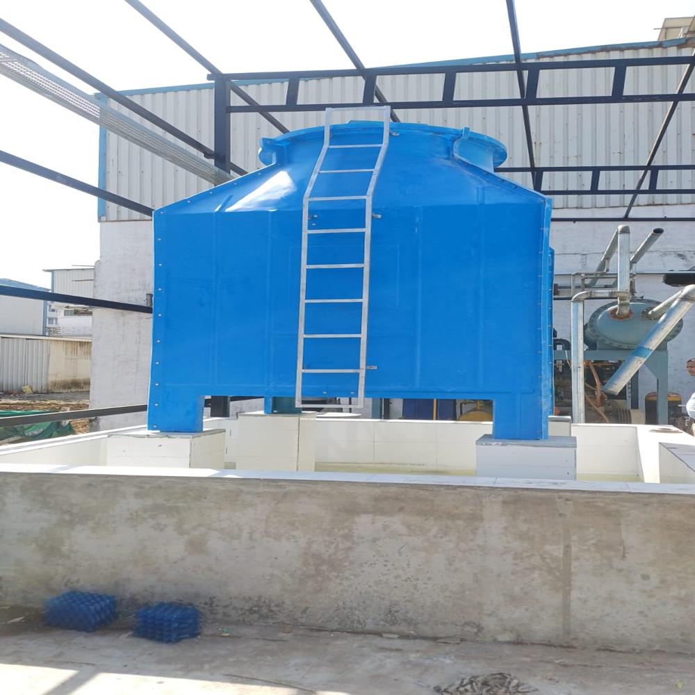 Industrial Cooling Tower - Frp Material, Standard Size, Blue Color | 1-year Warranty, Efficient Heat Exchange & Evaporation Design
