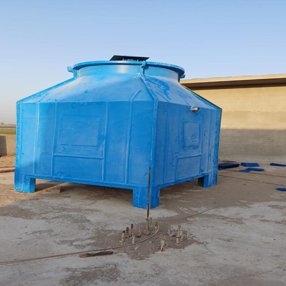 Industrial Cooling Tower - Frp Material, Standard Size, Blue Color | 1-year Warranty, Efficient Heat Exchange & Evaporation Design