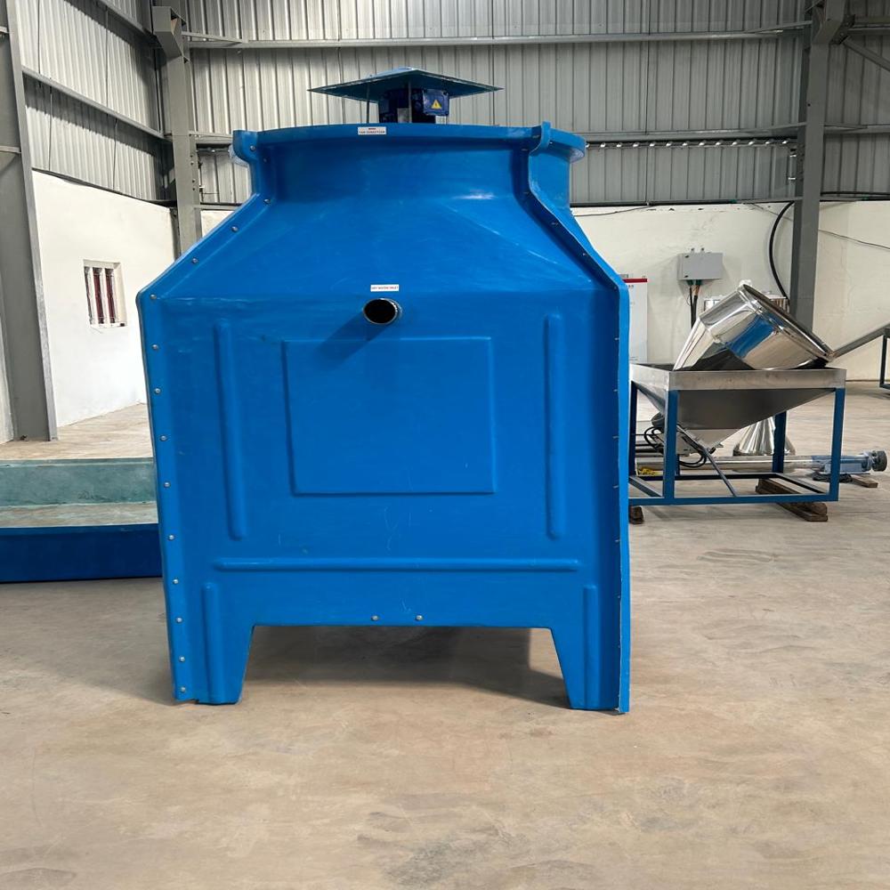 Industrial Cooling Tower - Frp Material, Standard Size, Blue Color | 1-year Warranty, Efficient Heat Exchange & Evaporation Design