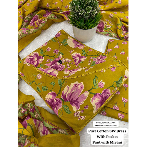 Pure Cotton 3 Pcs Suit