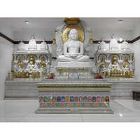 White Marble Buddha Statue - Shape: Square