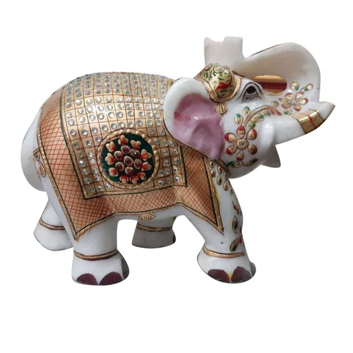 Marble Elephant Statue