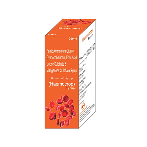 200ml Ferric Ammonium Citrate Cyanocobalamin Folic Acid Cupric Sulphate And Manganese Sulphate Syrup
