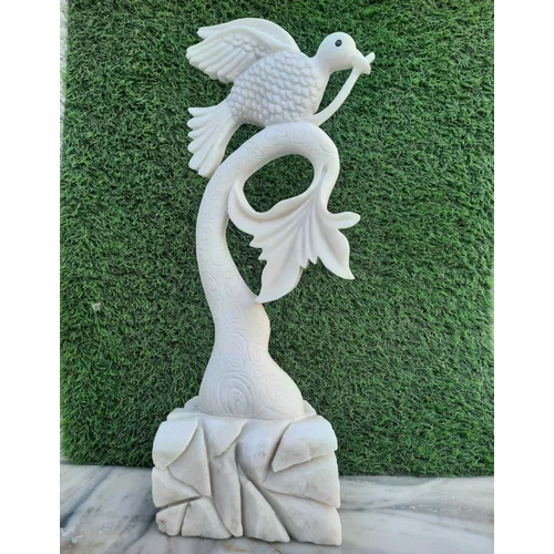 Outdoor Marble Bird Sculpture