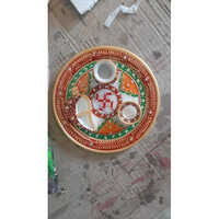 Marble Pooja Thali Size 9 Inch