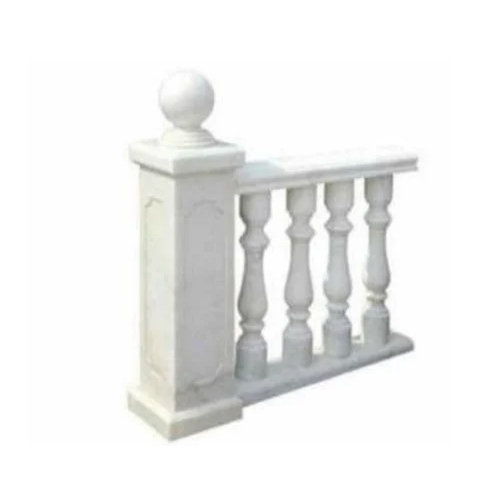 White Marble Railing Pillar
