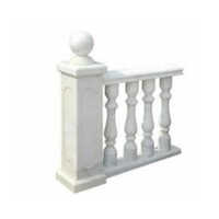 White Marble Railing Pillar - Finishing: Polishing